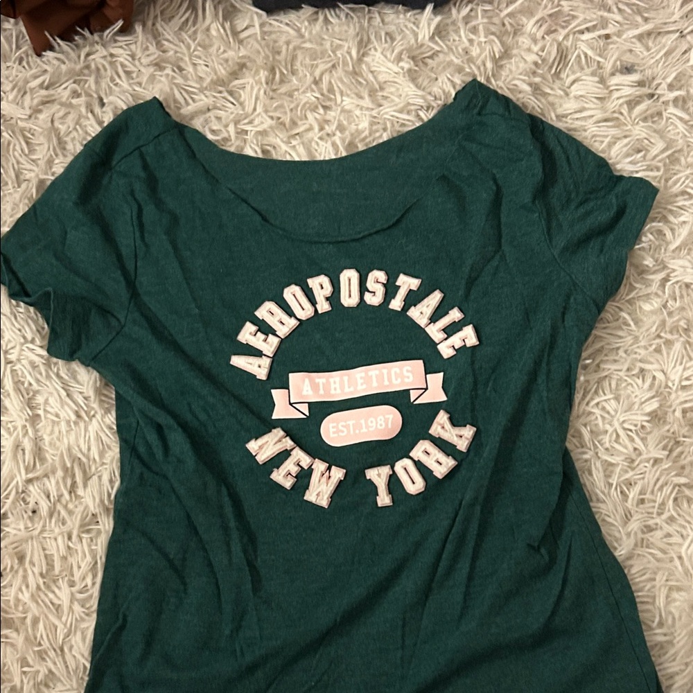 Aeropostale Teal Athletics New York Tee
